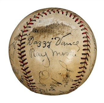 1929 Brooklyn Robins Team Signed Baseball (20 Signatures with HOFers Vance, Bancroft and Carey) (PSA/DNA)